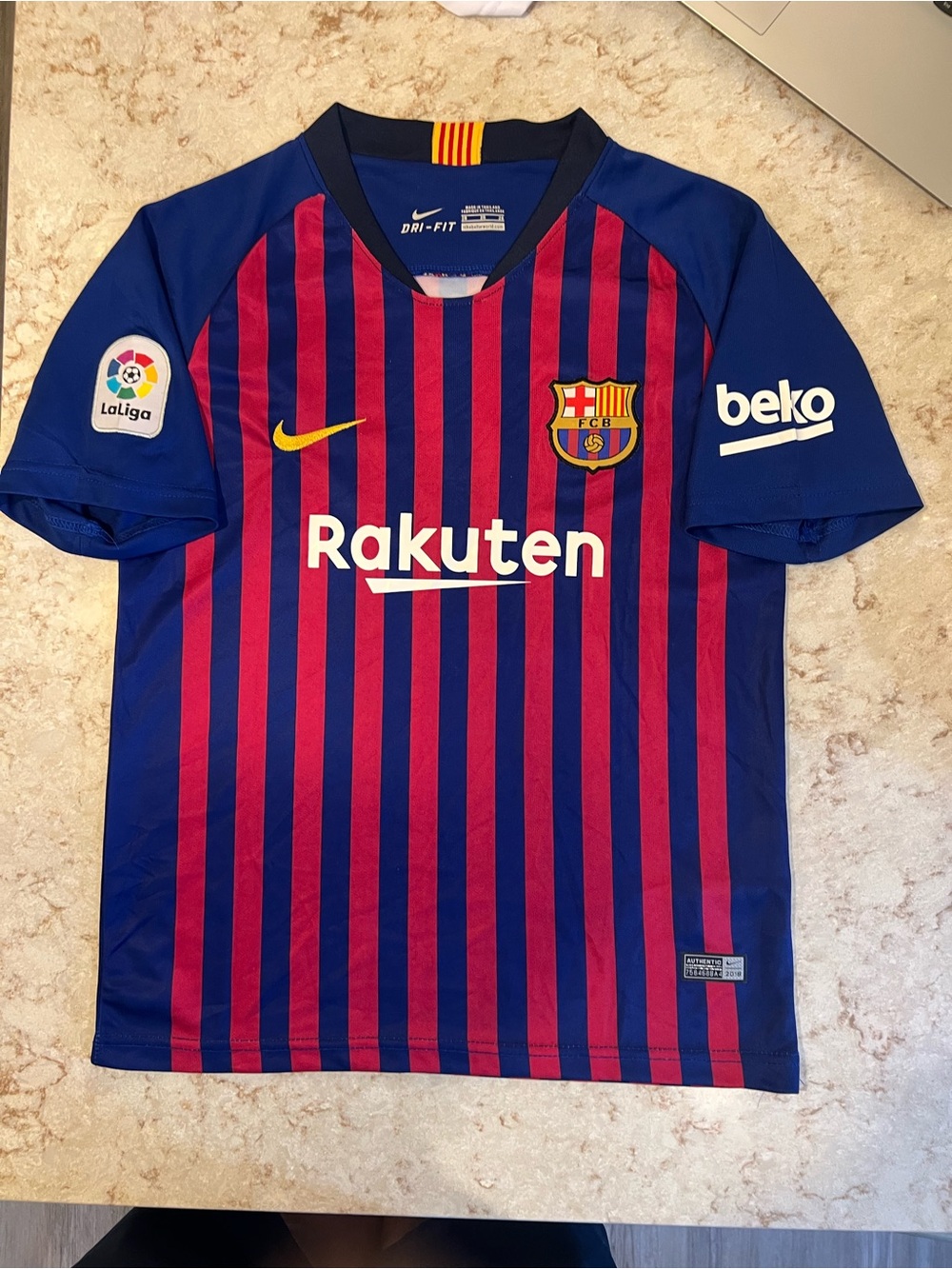 Nike Kids FC Barcelona Home Jersey - Blue & Red #14 Malcom 2018
